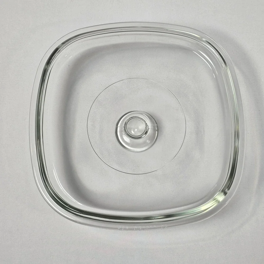 Pyrex Replacement Lid 8 Inch Clear Vintage Square Glass Casserole Cover